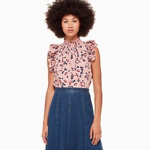 Kate Spade New York Prairie Rose Flutter Top